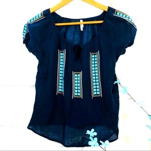 Cotton Embroidered Boho Top S/P
